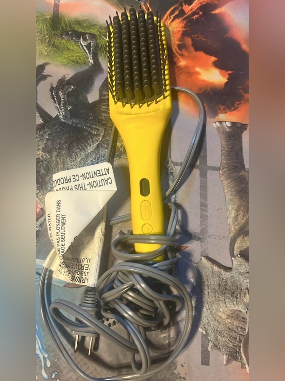 Drybar Yellow Heated Paddle Brush with Black Bristles